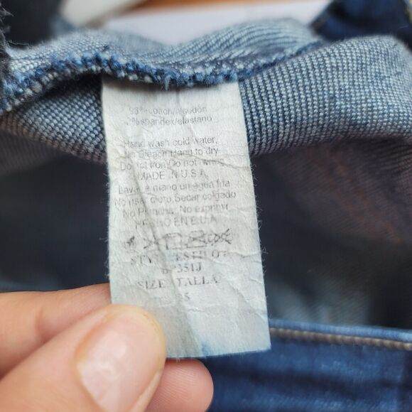 Pookie Loves Sebastian Jeans size 25 Blues slim relaxed High Rise raw hem - Picture 5 of 7